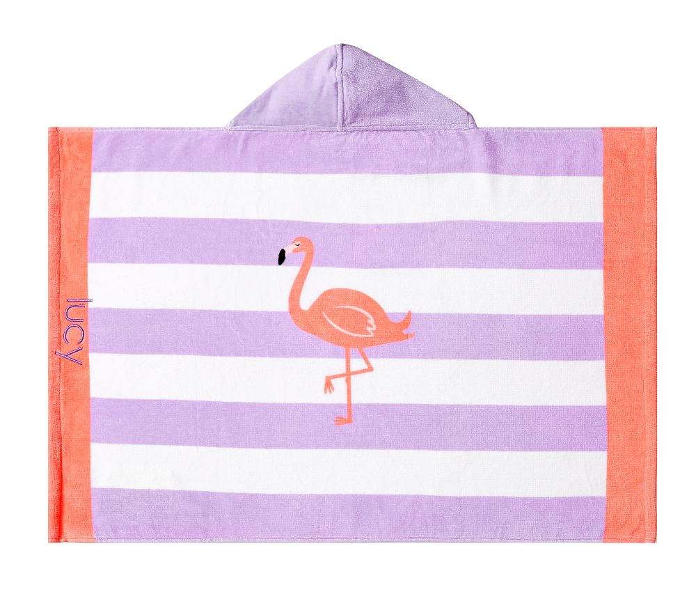 Flamingo Stripe Baby Beach Wrap
